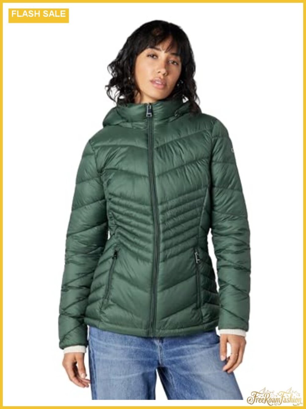 Lightweight Quilted Hooded Puffer Coat Stretch Winter Jacket With Pockets